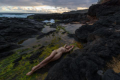 Anoush, Kauapea beach, sunrise