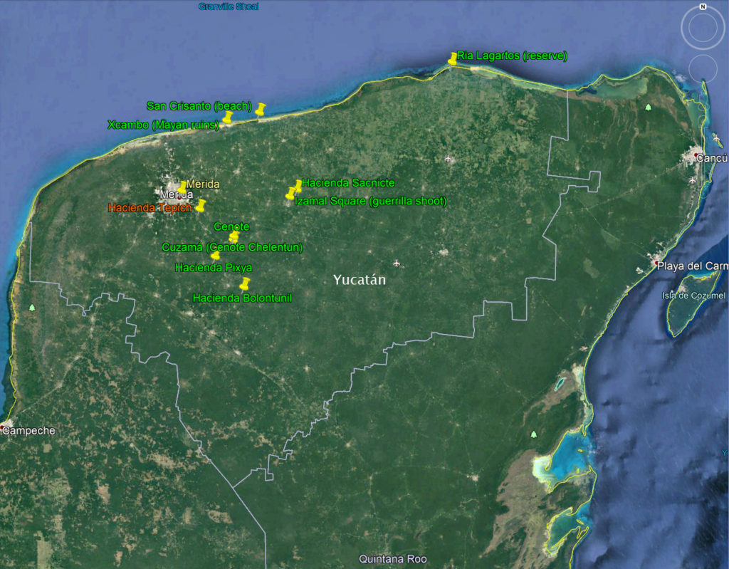 UTA, Yucatan Tour Map, 2019